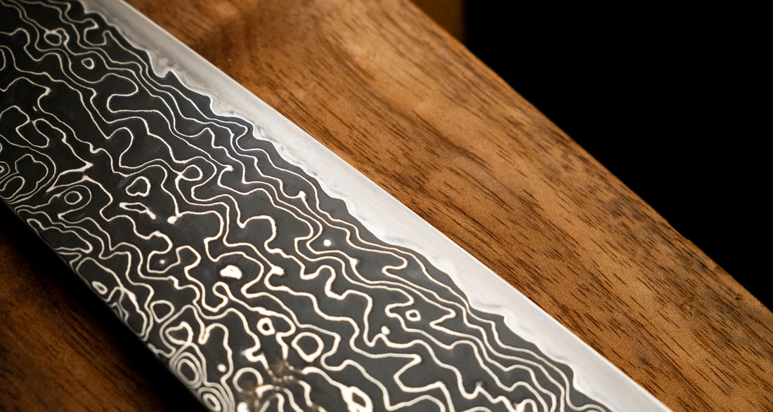 Hatsukokoro Mercury Gyuto Kurozome Damascus 210 mm [Mono Olivewood]