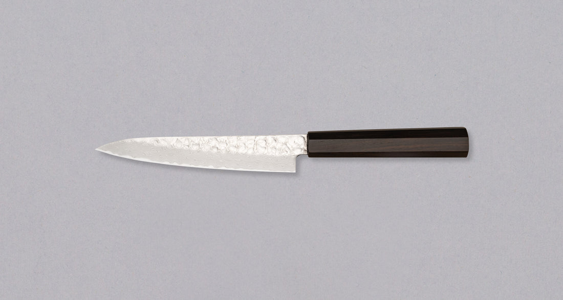 Hayabusa Petty VG-10 Tsuchime Damascus Ebony 150 mm