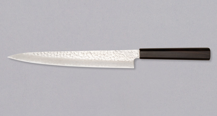 Hayabusa Sujihiki VG-10 Tsuchime Damascus Ebony 270 mm