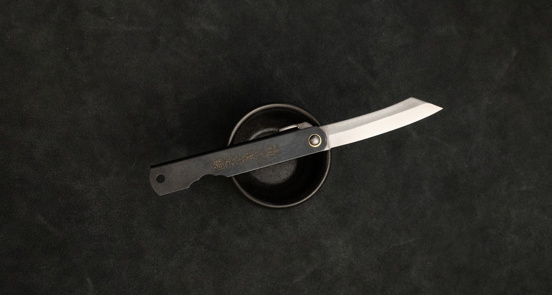 Higonokami džepni nož ČRNI Kuro-uchi 65 mm