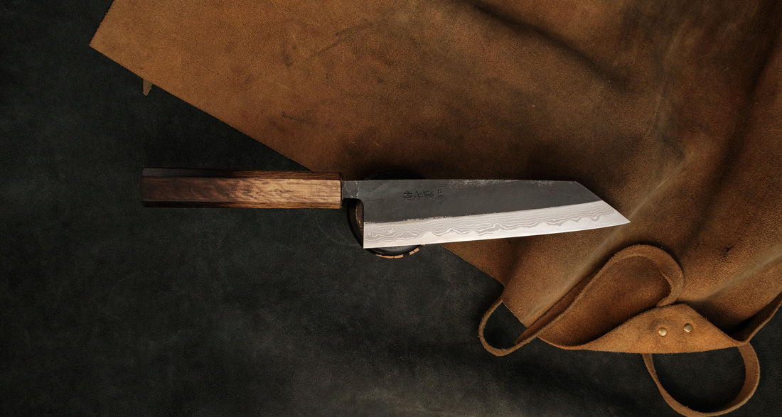 Naoto Kitaoka Bunka Aogami #1 Damascus Kuro-uchi 180 mm