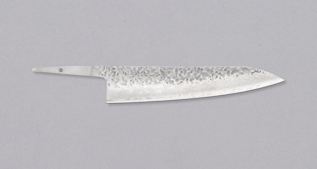 Hokiyama Gyuto Matte Damascus AUS-10 210 mm - OŠTRICA