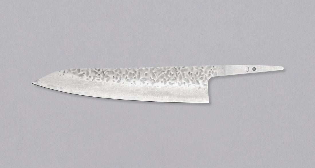 Hokiyama Gyuto Matte Damascus AUS-10 210 mm - OŠTRICA