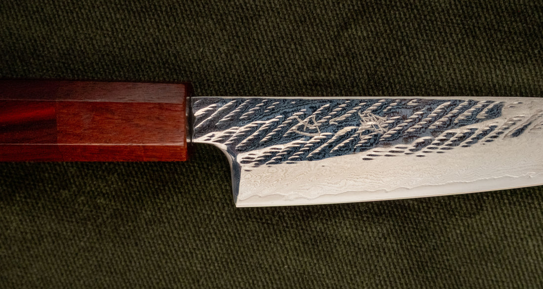 Hokiyama Petty Ginsanko Nawame Damascus 135 mm [Kaotan/Rosewood]