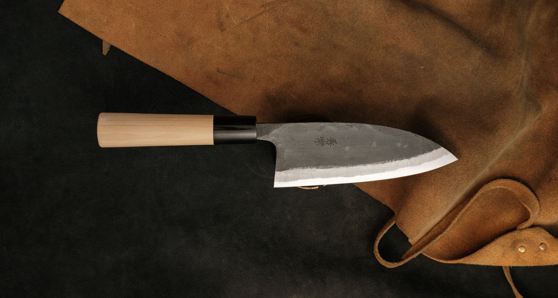 Japanski nož – Hokiyama Ryo deba Aogami Kuro uchi150mm Magnolija