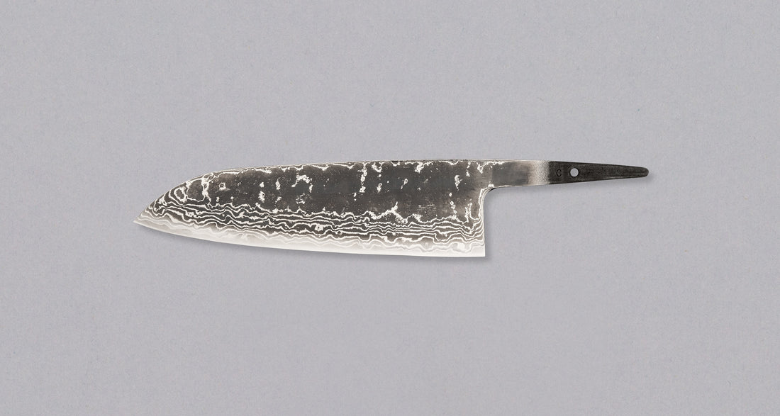 Hokiyama Santoku Damascus 440C 170 mm - OŠTRICA