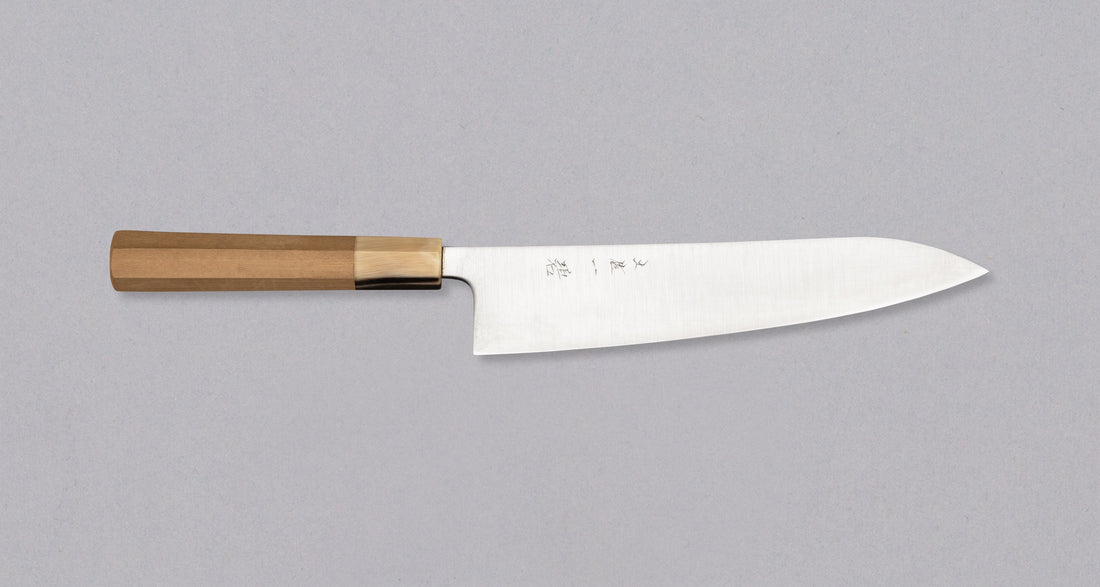 Hokiyama Gyuto Aogami Super Wa Blond Buffalo 210 mm