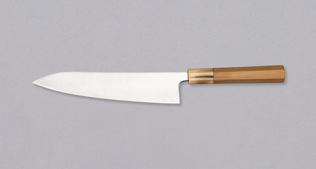Hokiyama Gyuto Aogami Super Wa Blond Buffalo 210 mm