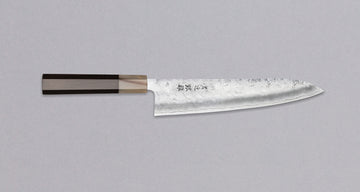 Hokiyama Gyuto Ginsanko Nashiji Ebony Blond Buffalo 210 mm
