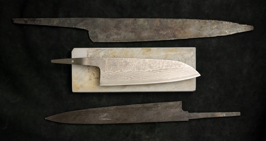 Hokiyama Santoku Damascus 440C 170 mm - OŠTRICA