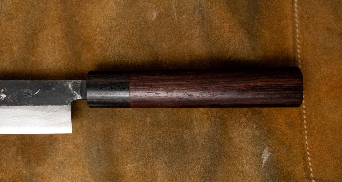 Kajiwara Slicer Aogami # 2 Kuro-uchi Damascus 270 mm