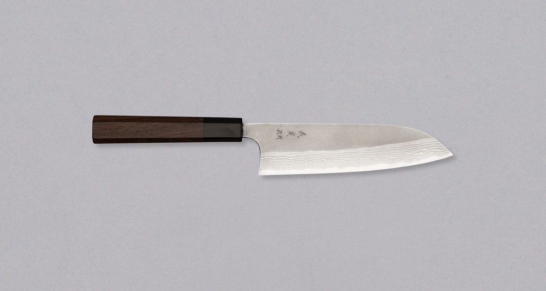 Kato Santoku VG-10 Nashiji Damascus 170 mm
