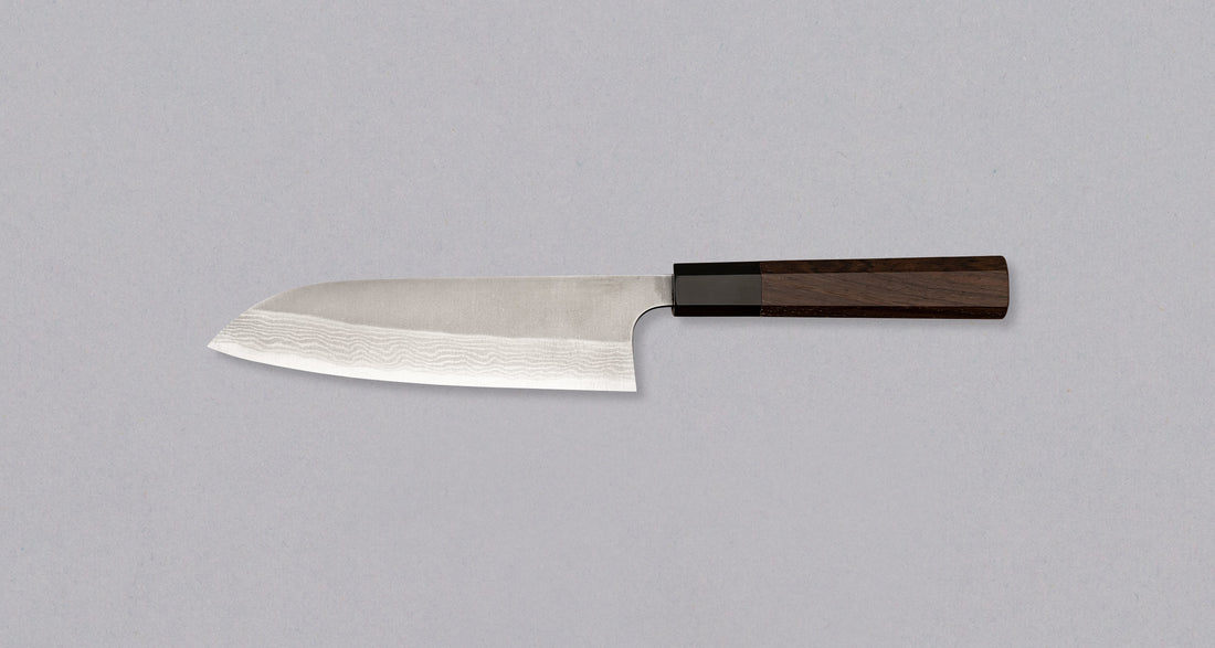 Kato Santoku VG-10 Nashiji Damascus 170 mm