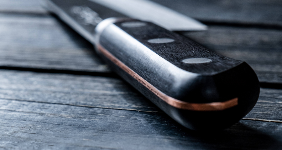 Kawamura Aoki Santoku Black 165 mm