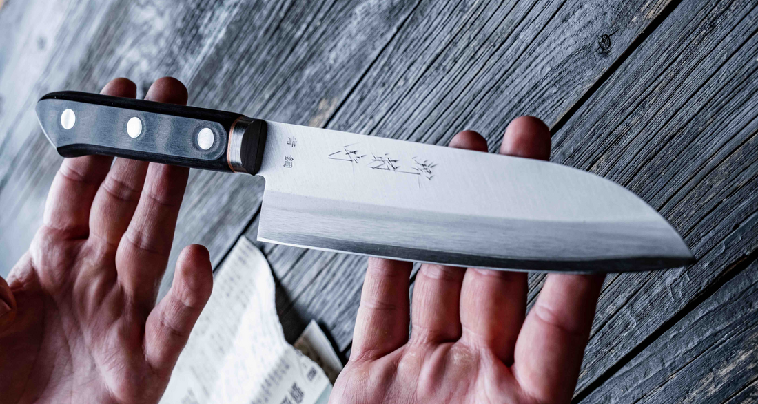 Kawamura Aoki Santoku Black 165 mm