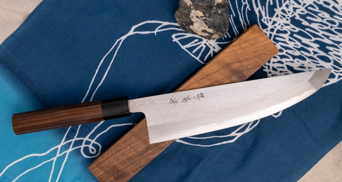 Kawamura Sakimaru-Gyuto Aogami #2 Damascus 220 mm [palisandar]