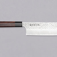 Kouhei-Shinmatsu ZDP-189 Nakiri Silver 200 mm plod je desetogodišnjih iskustava, stečenih prodajom noževa s naše strane i vještine kovanja noževa koja prelazi iz generacije u generaciju majstora iz kovačnice Suncraft. ZDP-189 čelični noževi iznimno su rijetki i proizvodi ih Suncraft posebno za OštarRub. 