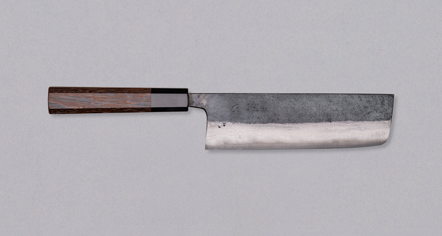 Kumokage Nakiri Aogami #2 Kuro-uchi Damascus 165 mm - octagon