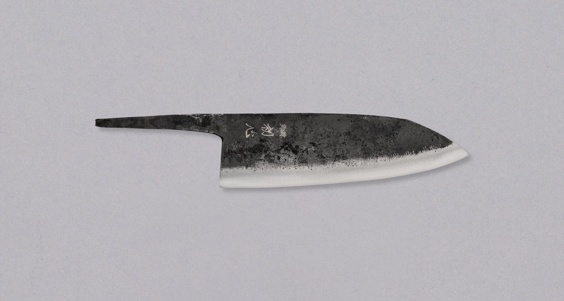Kurogane Santoku Aogami #2 Kuro-uchi 165 mm - OŠTRICA