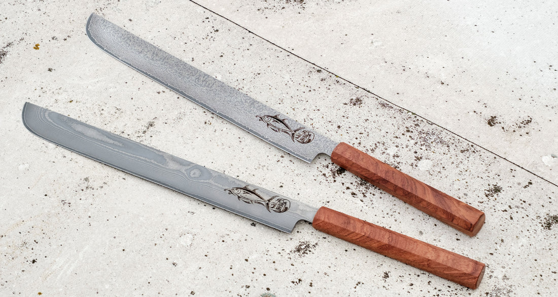 Maguro Kiri VG-10 Layered & Rainbow Damascus 465 mm