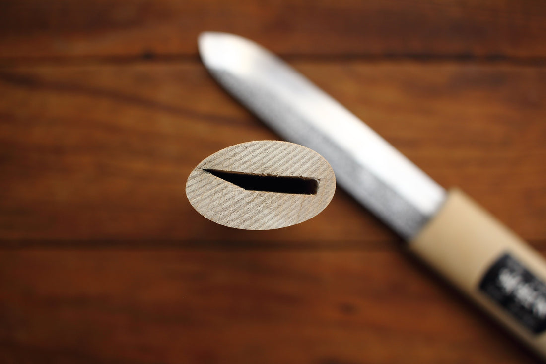 Makiri Hocho Shirogami #2 Hammered 135 mm