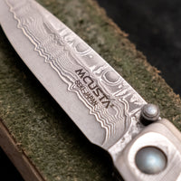 Mcusta Manual Tsuchi Damascus Pocket Knife [MC-0034D]