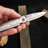Mcusta Manual Tsuchi Damascus Pocket Knife [MC-0034D]