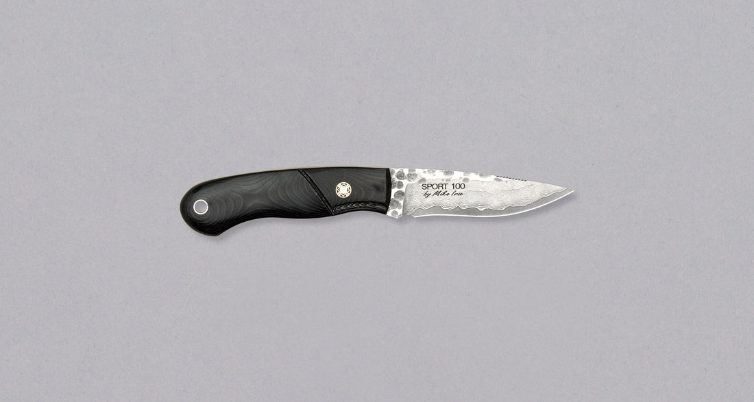 Mcusta Mike Irie Sport 100 Damascus VG-10 Black Micarta Fixed Blade [MC-0232DB]