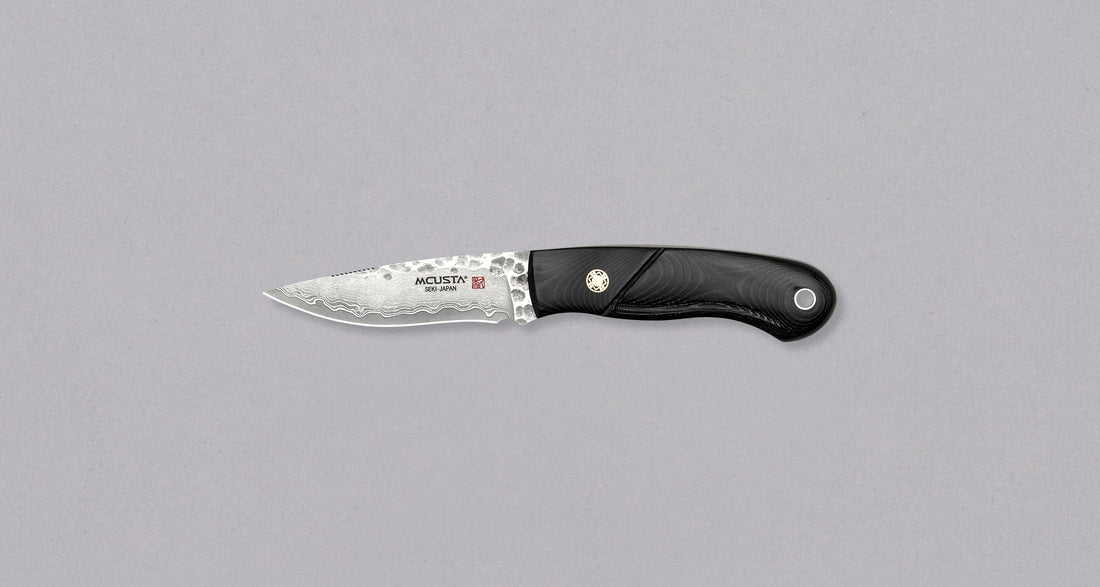 Mcusta Mike Irie Sport 100 Damascus VG-10 Black Micarta Fixed Blade [MC-0232DB]