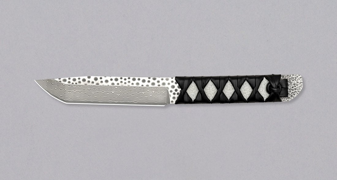 Mcusta Tanto SPG2/R2 Damascus - Fixed Japanese Knife [MC-0242GD]