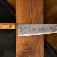 Hatsukokoro Mercury Kiri-Gyuto Kurozome Damascus 240 mm [Mono Olivewood]
