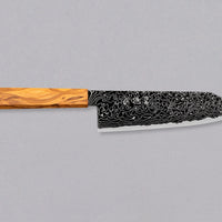 Hatsukokoro Mercury Bunka Kurozome Damascus 180 mm [Mono Olivewood]