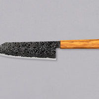 Hatsukokoro Mercury Bunka Kurozome Damascus 180 mm [Mono Olivewood]