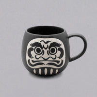 Mino japanska šalica Daruma [crna]