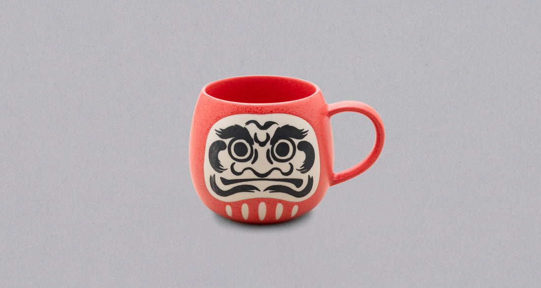 Mino japanska šalica Daruma [crvena]