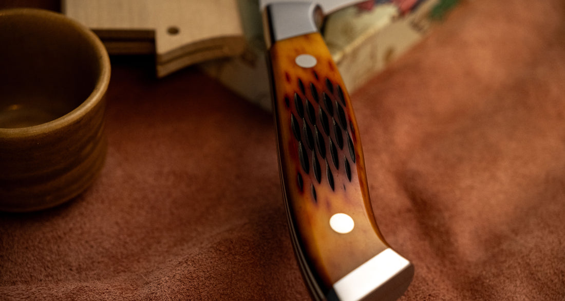 NENOX-S Gyuto Migaki 240 mm [Jigged Bone Amber]
