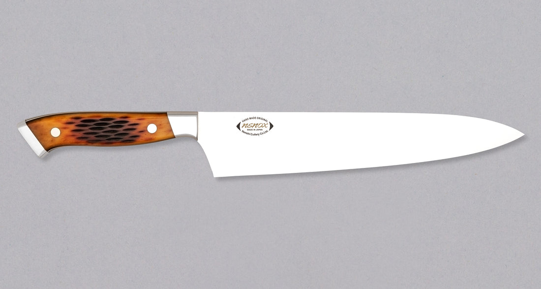 NENOX-S Gyuto Migaki 240 mm [Jigged Bone Amber]