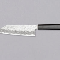 Nigara Bunka VG-10 Damascus Tsuchime višenamjenski je japanski kuhinjski nož pogodan za pripremu mesa, ribe i povrća. Jezgra od nehrđajućeg čelika VG-10 garancija je za  dugotrajnu oštrinu i minimalno održavanje. Iznimne karakteristike i izgled noža nadopunjuje drška japanskog tipa (Wa), izrađena od luksuzne ebanovine.