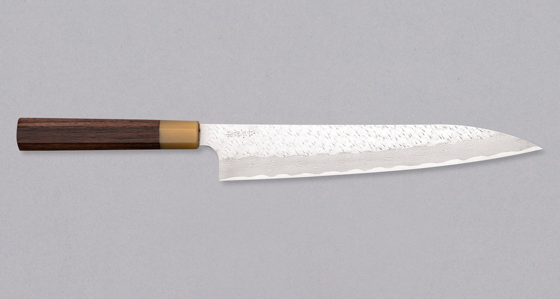 Nigara Sujihiki STRIX Damascus Tsuchime Wa Rosewood 270 mm