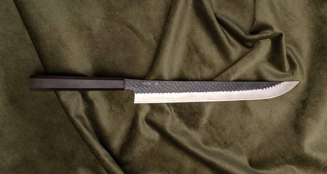 Nigara Sakimaru Sujihiki SG2 Kurouchi Tsuchime 300 mm [Ebony]