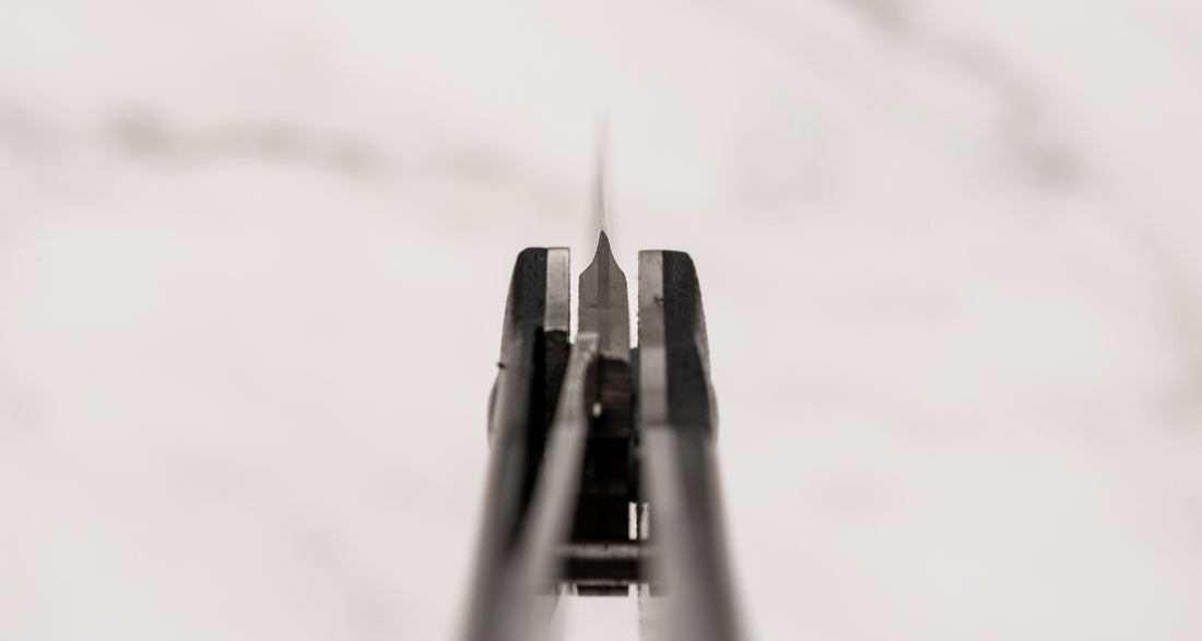 Saji sklopivi nož za odreske SG2 Damascus 100 mm [Black Micarta]