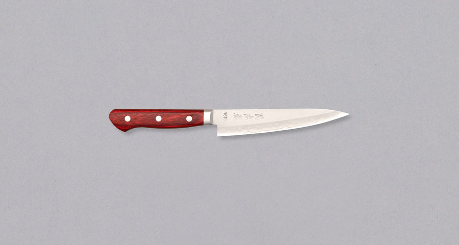 Seki Kotetsu Petty Vg-10 Migaki 135 mm [red pakkawood]
