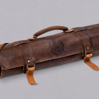 SharpEdge kožna torba za noževe - smeđa [10 džepova]