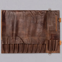 SharpEdge kožna torba za noževe - smeđa [10 džepova]