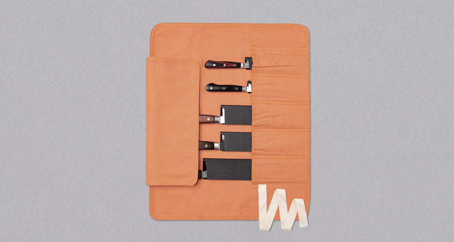 SharpEdge pamuk torba za noževe - Orange [5 nožev]_3