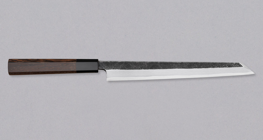 Shirasagi Kiritsuke Yanagiba Aogami #2 Kuro-uchi 240 mm [Wenge]
