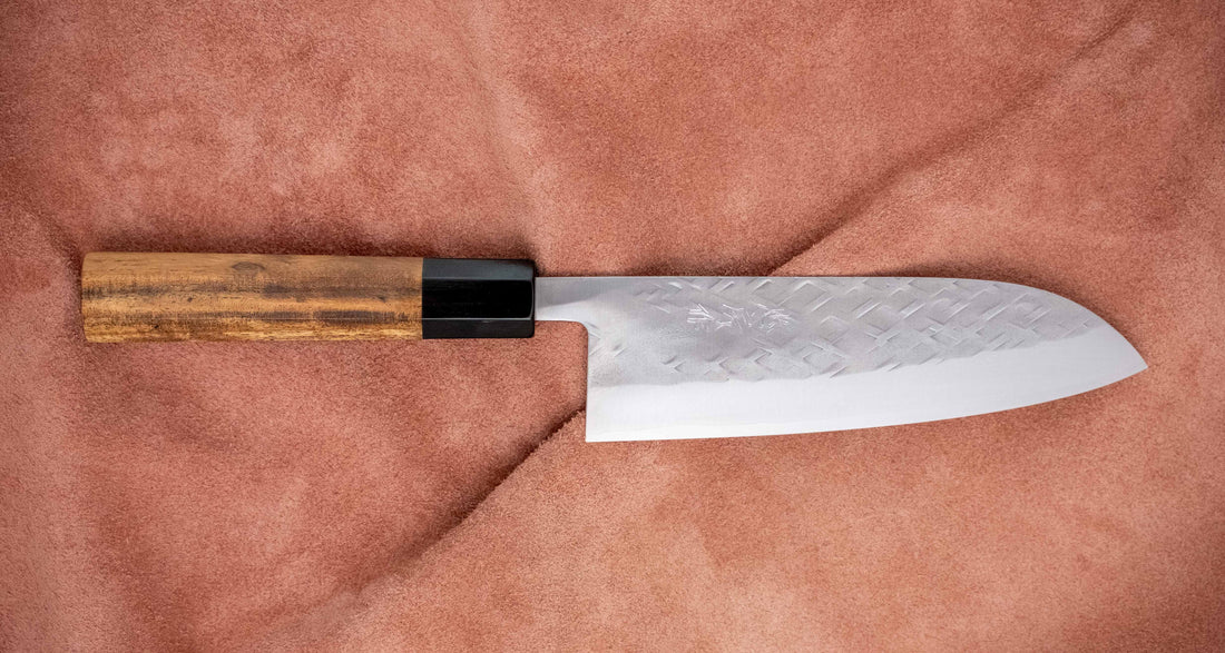 Tadafusa Santoku SLD Polished Hammered 165 mm