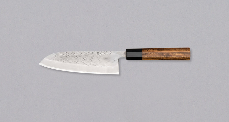 Tadafusa Santoku SLD Polished Hammered 165 mm