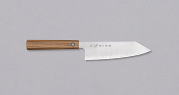 Tojiro Bunka Reppu SG2 170 mm nož s elegantnim SG2 prašnim čelikom i drvenom japanskom drškom od tikovine, idealan za svestrane kuhinjske zadatke.