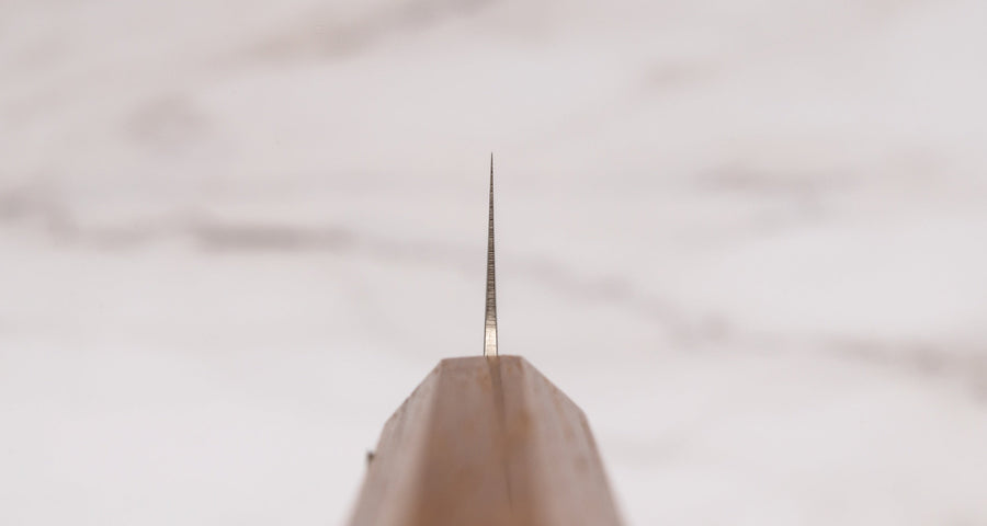 Prikaz choila noža Tojiro Petty Reppu SG2 150 mm, koji ističe preciznost i tanak profil.